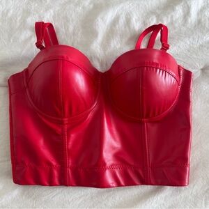 Red Women's Bustier Top